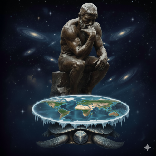 The Thinker Flat Earth